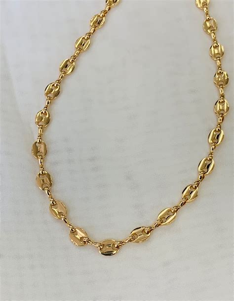 gucci link chain 14k.